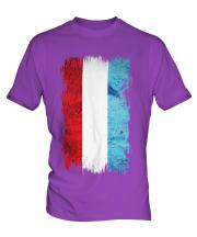 Luxembourg Grunge Flag Mens T-Shirt