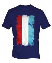 Luxembourg Grunge Flag Mens T-Shirt