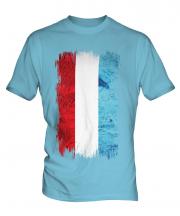 Luxembourg Grunge Flag Mens T-Shirt