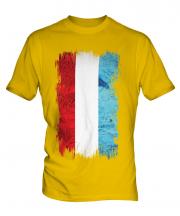 Luxembourg Grunge Flag Mens T-Shirt