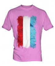 Luxembourg Grunge Flag Mens T-Shirt