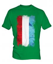 Luxembourg Grunge Flag Mens T-Shirt