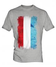 Luxembourg Grunge Flag Mens T-Shirt