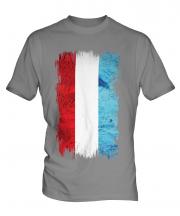 Luxembourg Grunge Flag Mens T-Shirt