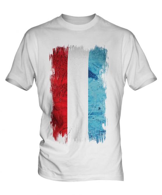 Luxembourg Grunge Flag Mens T-Shirt