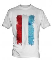 Luxembourg Grunge Flag Mens T-Shirt