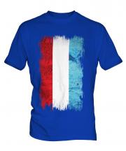 Luxembourg Grunge Flag Mens T-Shirt