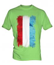 Luxembourg Grunge Flag Mens T-Shirt