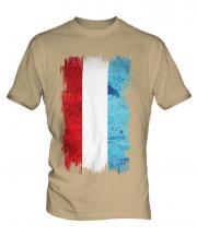 Luxembourg Grunge Flag Mens T-Shirt