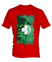 Macau Grunge Flag Mens T-Shirt