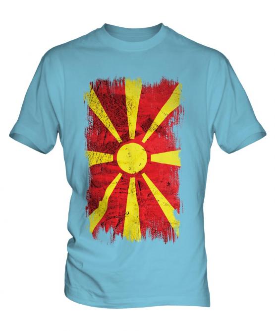 Macedonia Grunge Flag Mens T-Shirt