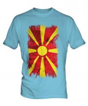 Macedonia Grunge Flag Mens T-Shirt