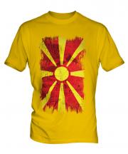 Macedonia Grunge Flag Mens T-Shirt