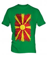 Macedonia Grunge Flag Mens T-Shirt