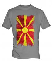 Macedonia Grunge Flag Mens T-Shirt