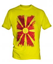 Macedonia Grunge Flag Mens T-Shirt