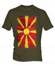 Macedonia Grunge Flag Mens T-Shirt