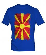 Macedonia Grunge Flag Mens T-Shirt