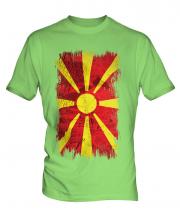 Macedonia Grunge Flag Mens T-Shirt