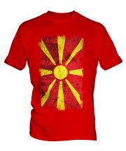Macedonia Grunge Flag Mens T-Shirt