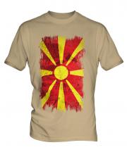 Macedonia Grunge Flag Mens T-Shirt