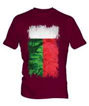 Madagascar Grunge Flag Mens T-Shirt