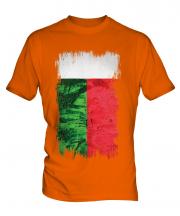 Madagascar Grunge Flag Mens T-Shirt