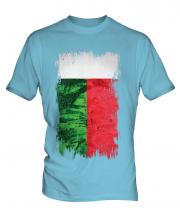 Madagascar Grunge Flag Mens T-Shirt
