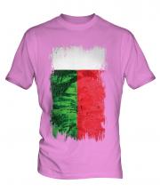 Madagascar Grunge Flag Mens T-Shirt