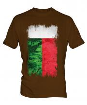 Madagascar Grunge Flag Mens T-Shirt