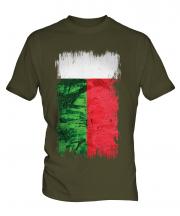 Madagascar Grunge Flag Mens T-Shirt