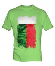 Madagascar Grunge Flag Mens T-Shirt
