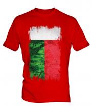 Madagascar Grunge Flag Mens T-Shirt