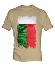 Madagascar Grunge Flag Mens T-Shirt