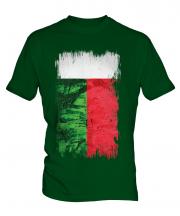 Madagascar Grunge Flag Mens T-Shirt