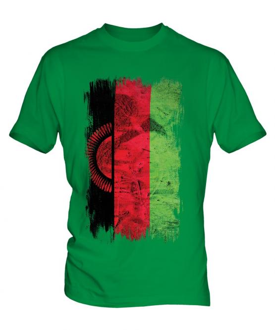 Malawi Grunge Flag Mens T-Shirt