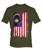Malaysia Grunge Flag Mens T-Shirt