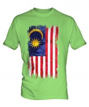 Malaysia Grunge Flag Mens T-Shirt
