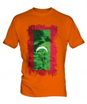 Maldives Grunge Flag Mens T-Shirt
