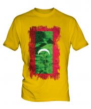Maldives Grunge Flag Mens T-Shirt