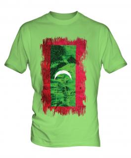 Maldives Grunge Flag Mens T-Shirt