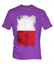 Malta Grunge Flag Mens T-Shirt
