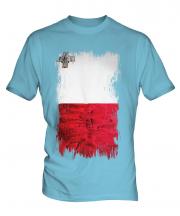 Malta Grunge Flag Mens T-Shirt