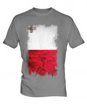 Malta Grunge Flag Mens T-Shirt