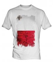 Malta Grunge Flag Mens T-Shirt