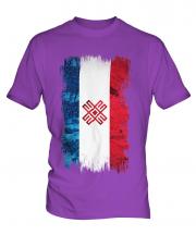 Mari El Grunge Flag Mens T-Shirt