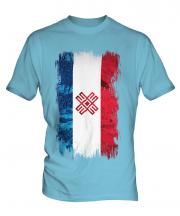 Mari El Grunge Flag Mens T-Shirt