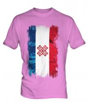 Mari El Grunge Flag Mens T-Shirt