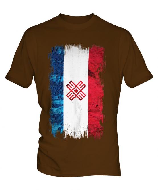 Mari El Grunge Flag Mens T-Shirt
