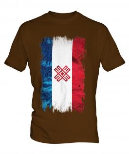 Mari El Grunge Flag Mens T-Shirt